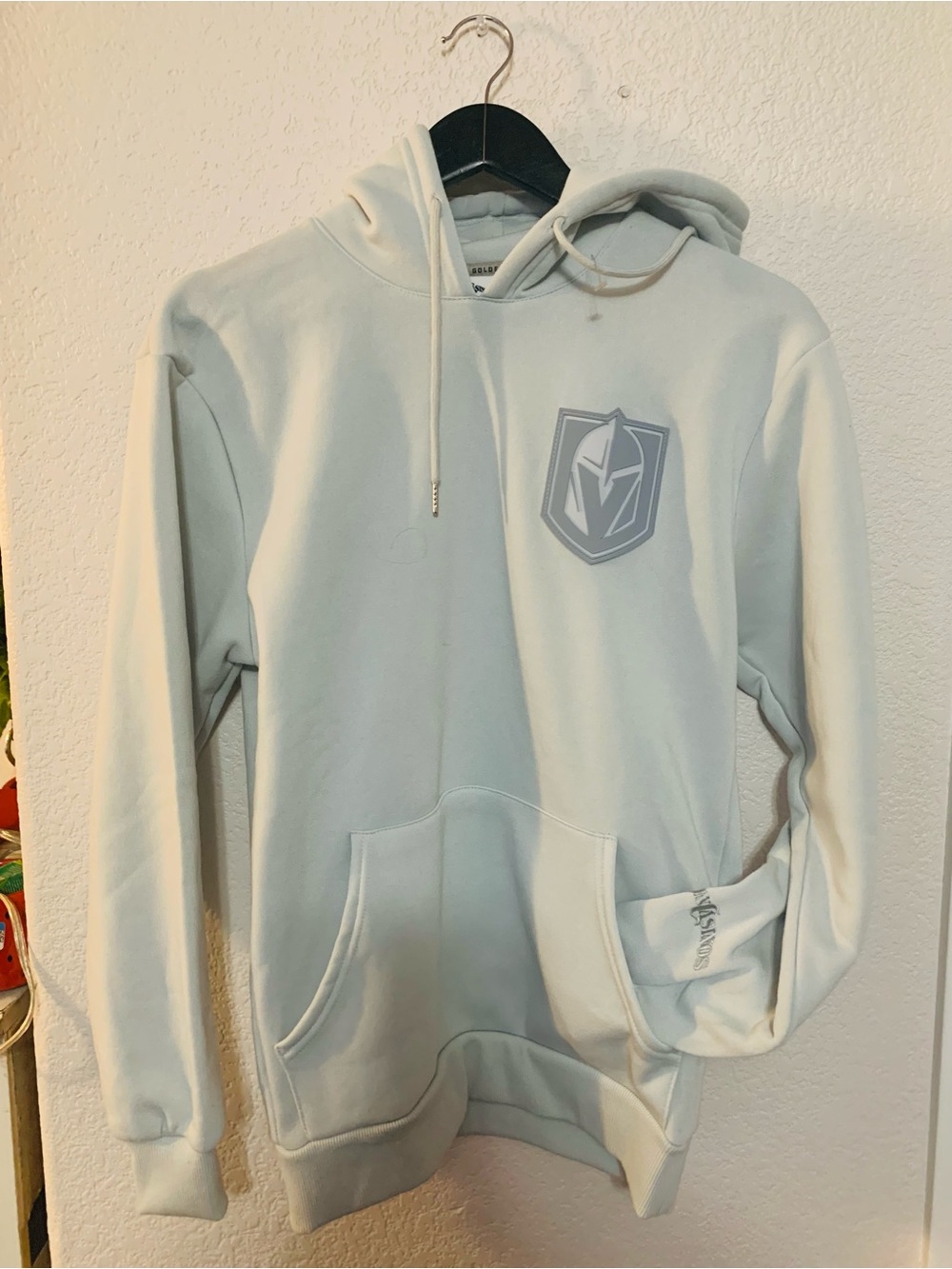 Men's Light Gray Hoodie with Crest Logo